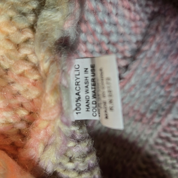 RAGA NWT Pastel Multicolor Knit Women's Sweater. Size Relaxed XS - Picture 8 of 10
